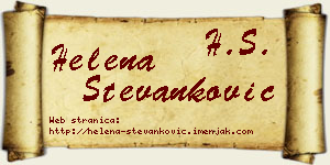 Helena Stevanković vizit kartica
